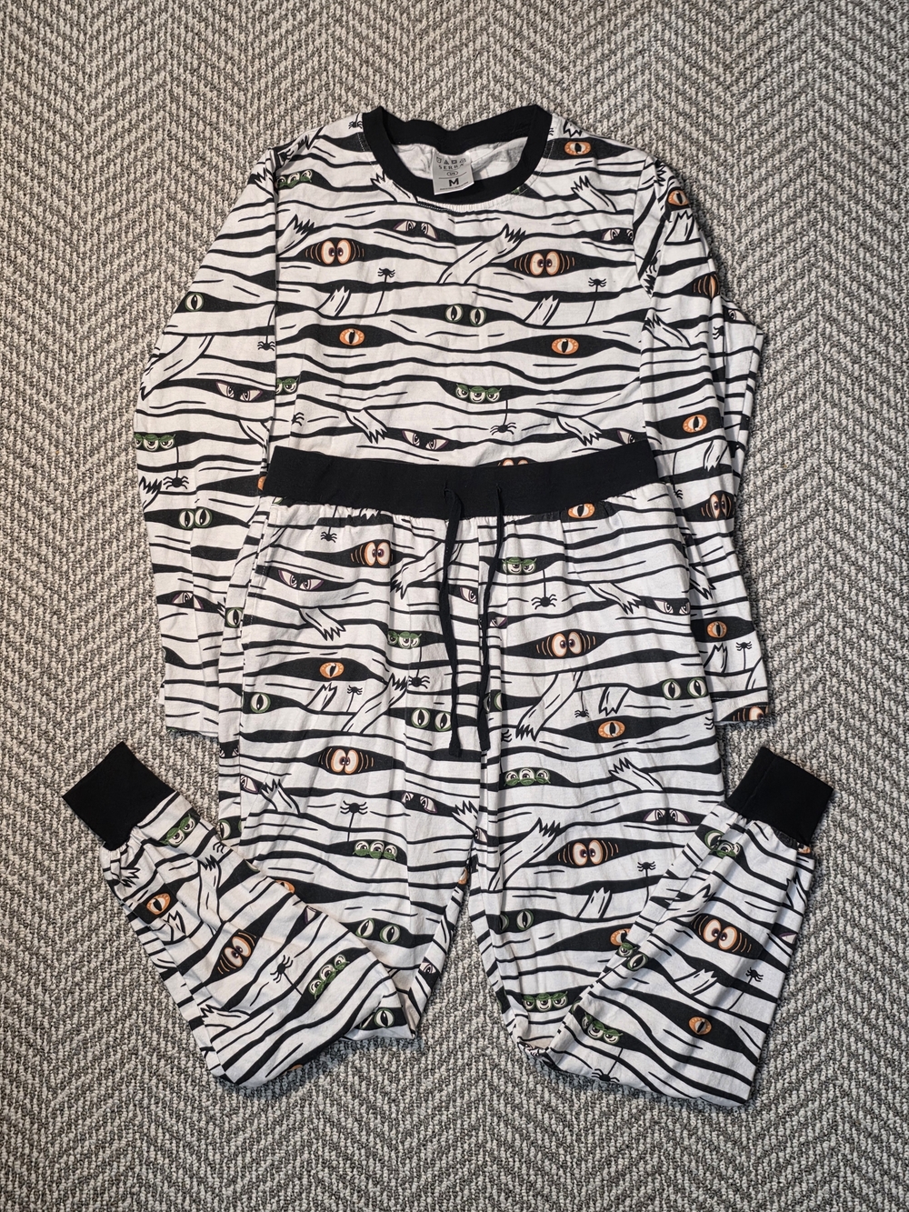 Serra Halloween Mummy Pajama Set Womens Medium M Pajamas Sleepwear 2 Piece